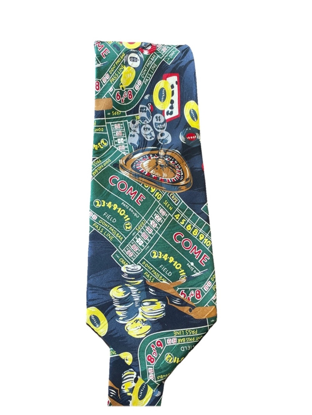 Museum Artifacts Casino Print Silk Tie in Multicolor One Size